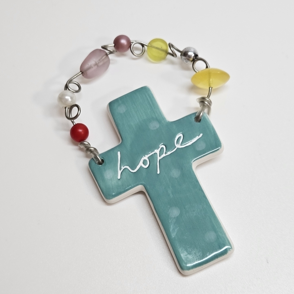 Department 56 Sandra Magsamen Collection Hope Beaded Cross Decor